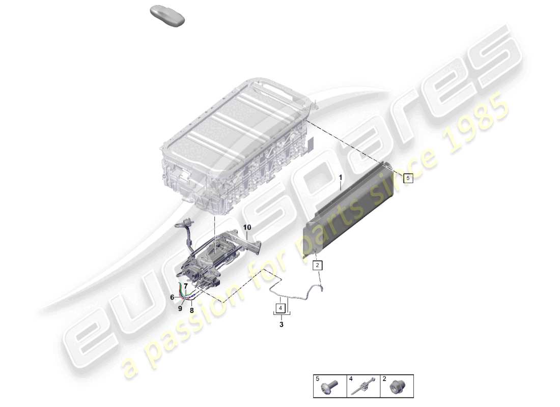 porsche 2024 (panamera 976) diagrama de piezas de la línea de aire del acumulador de presión