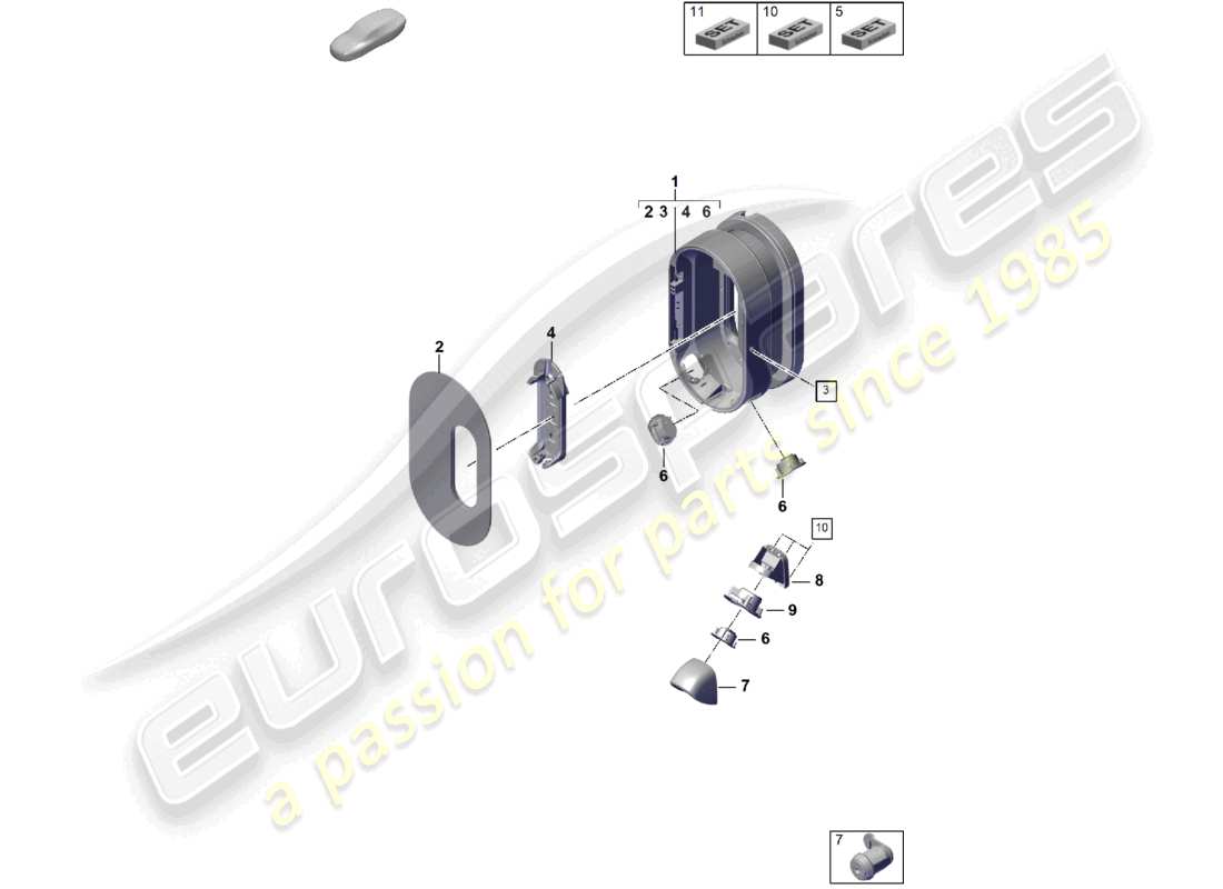 porsche 2024 (cayenne e3 pa) diagrama de piezas de la estación de carga