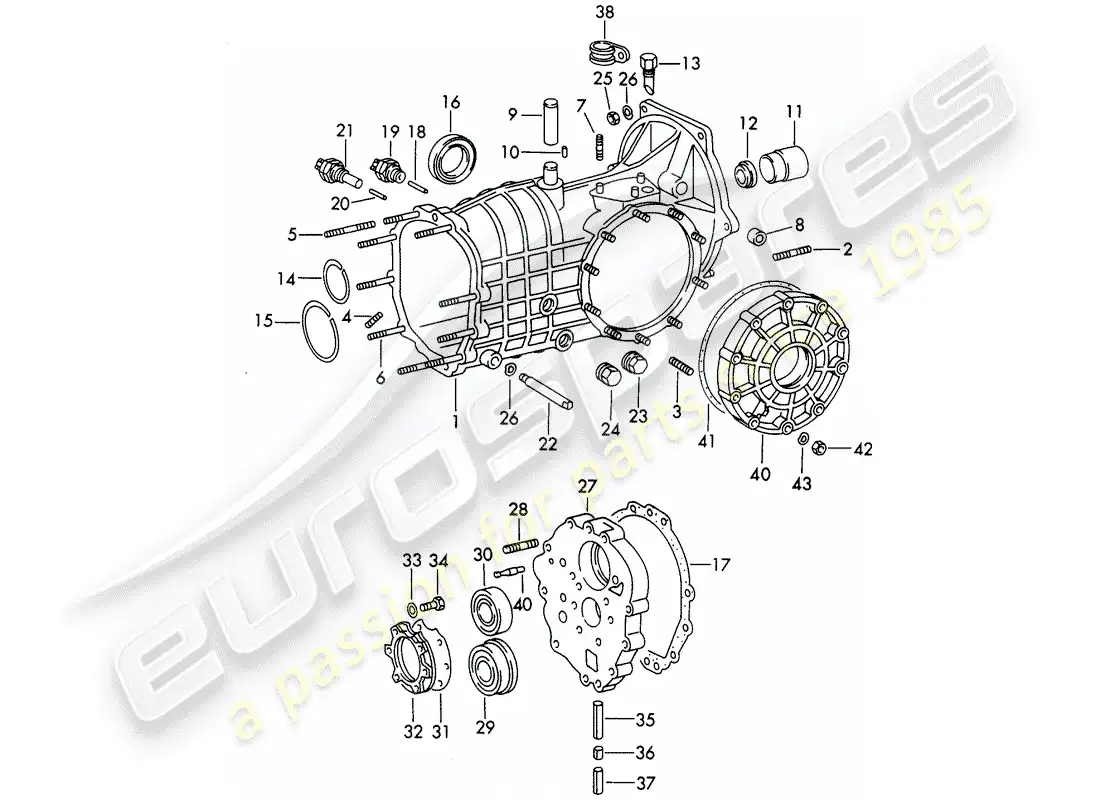 porsche 1971 (911) caja de transmisión - sportomatic - tipo 925 - d - mj 1972>> diagrama de piezas