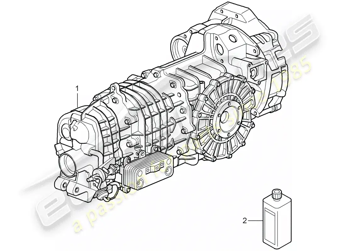 porsche 2007 (997-1 gt3) transmisión de repuesto diagrama de piezas