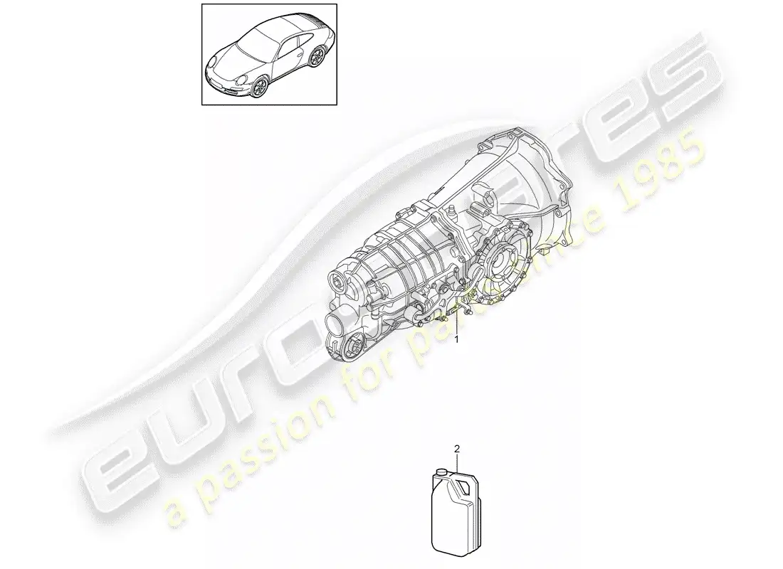 porsche 2010 (997-2) manual gearbox diagrama de piezas