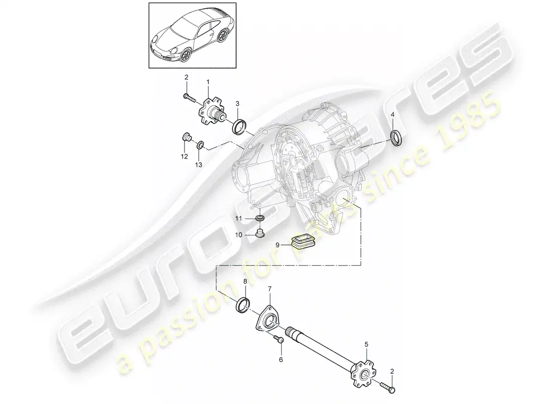 porsche 2005 (997-1) tiptronic diagrama de piezas