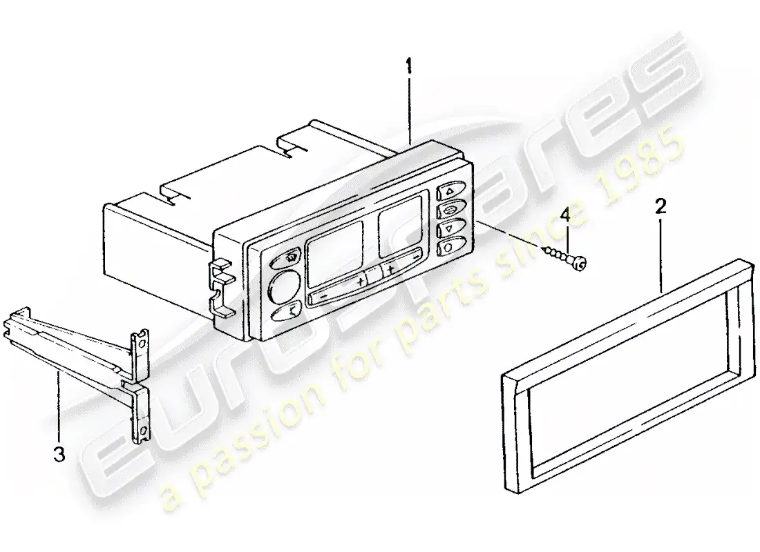 porsche 2004 (996 turbo / gt2) diagrama de piezas del interruptor de control