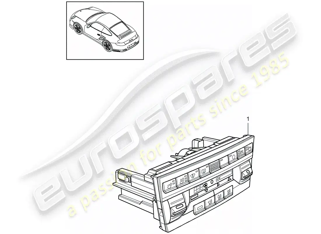 porsche 2013 (997-2 turbo / gt2 rs) interruptor de control diagrama de piezas