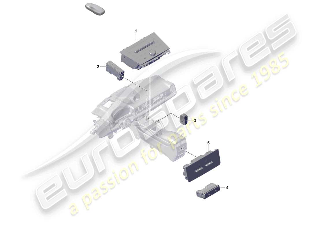 porsche 2023 (cayenne e3 pa) diagrama de piezas del panel de control del aire acondicionado