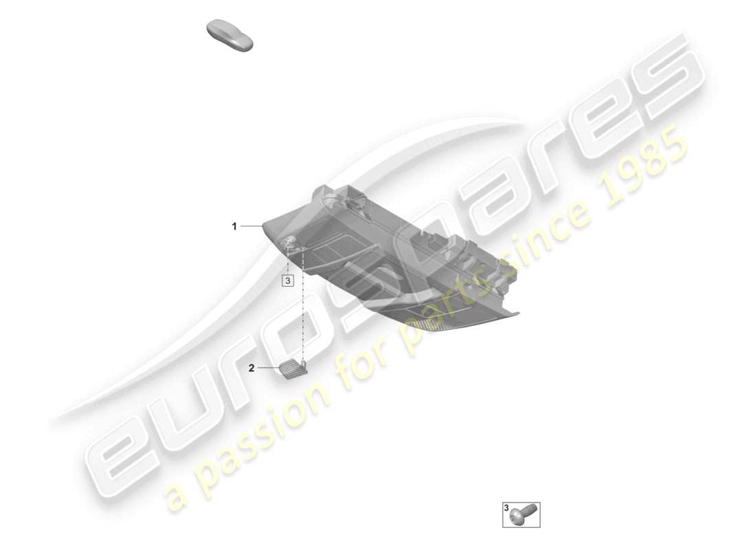 porsche 2021 (992-1 gt3/rs/st) techo de consola diagrama de piezas