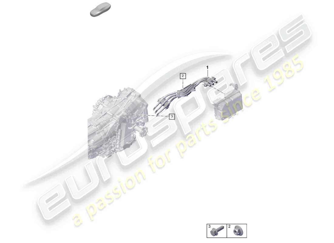 porsche 2024 (992-2) diagrama de piezas del motor eléctrico de los telares de cableado