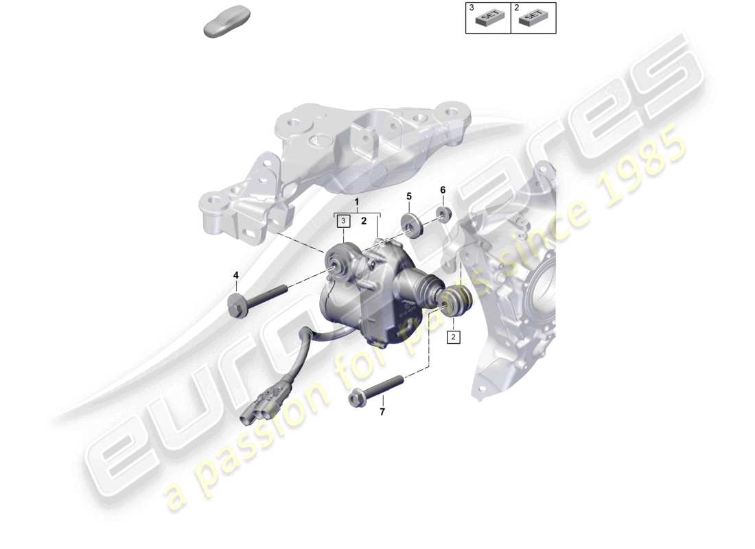 porsche 2024 (992-2) diagrama de piezas de dirección de la rueda trasera