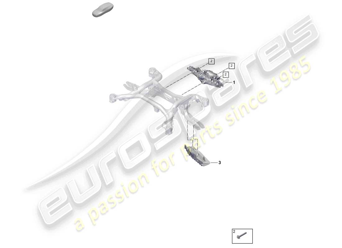 porsche 2025 (cayenne e3 pa) diagrama de piezas de dirección de la rueda trasera