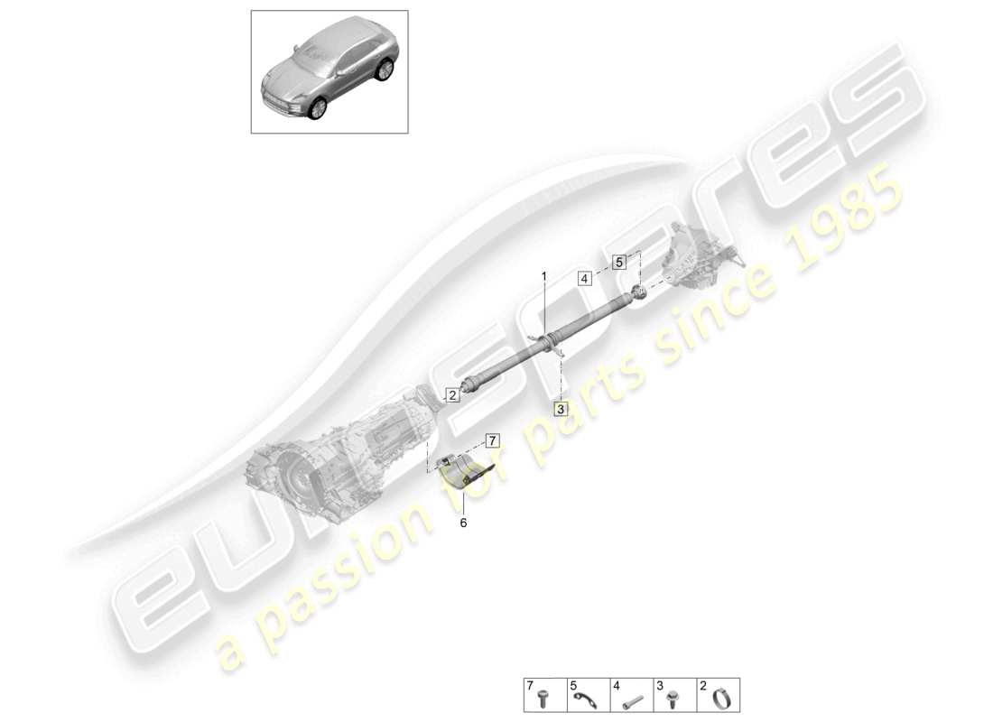 porsche 2021 (macan) brazo de control diagrama de piezas