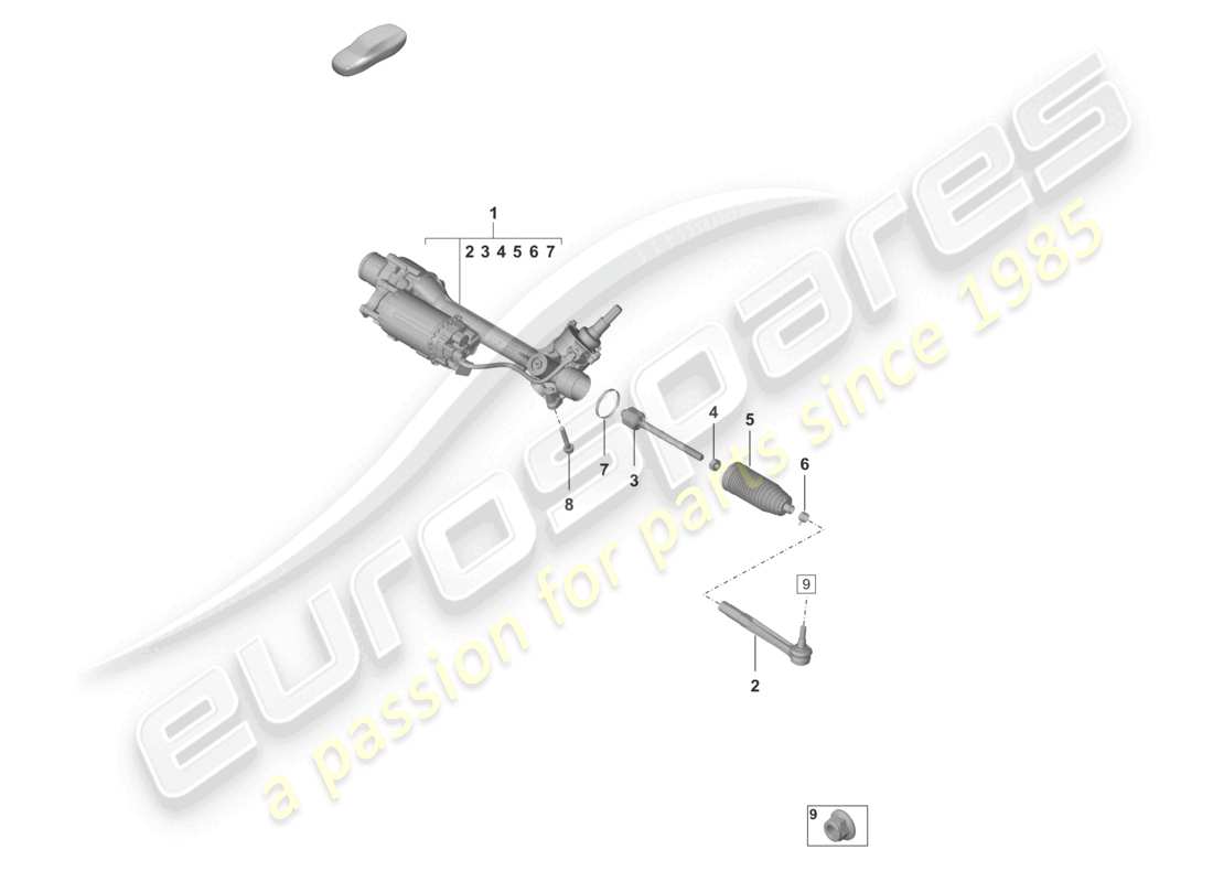 porsche 2023 (992-1 gt3/rs/st) aparato de gobierno diagrama de piezas