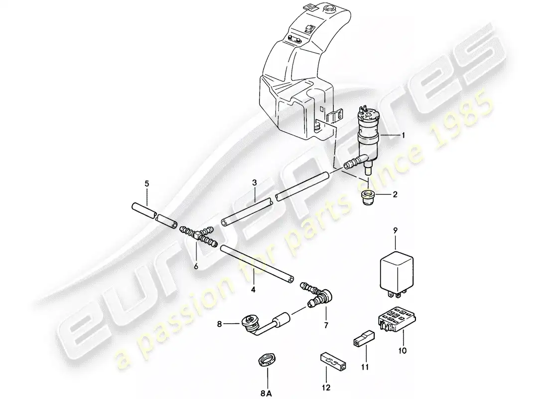 porsche 1977 (924) sistema arandela - d - mj 1979>> diagrama de piezas