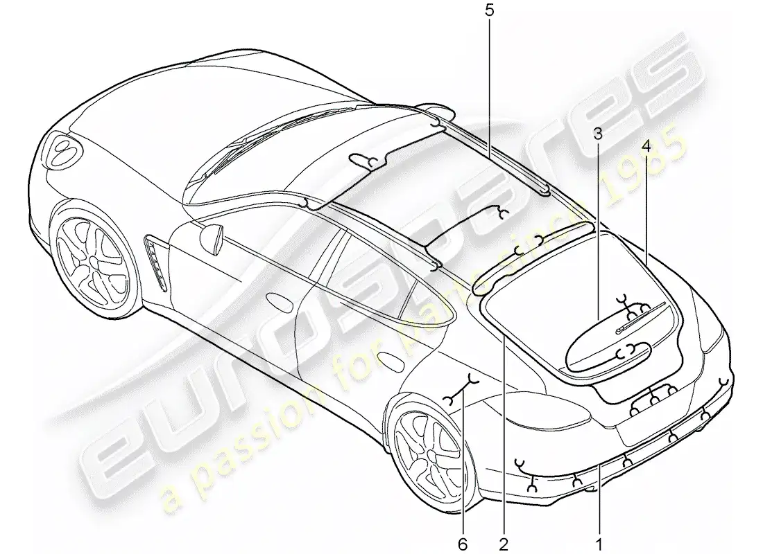 porsche 2014 (panamera 970) cableando arneses diagrama de piezas