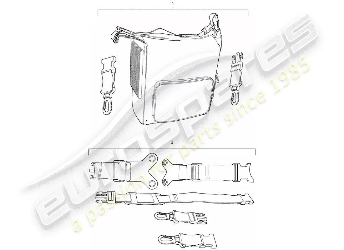 porsche 2013 (tequipment cayenne) bolsa de refrigeración diagrama de piezas