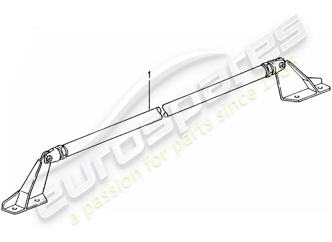 porsche 1998 (tequipment) puntal de domo diagrama de piezas