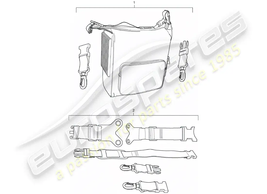porsche 2012 (tequipment panamera) bolsa de refrigeración diagrama de piezas