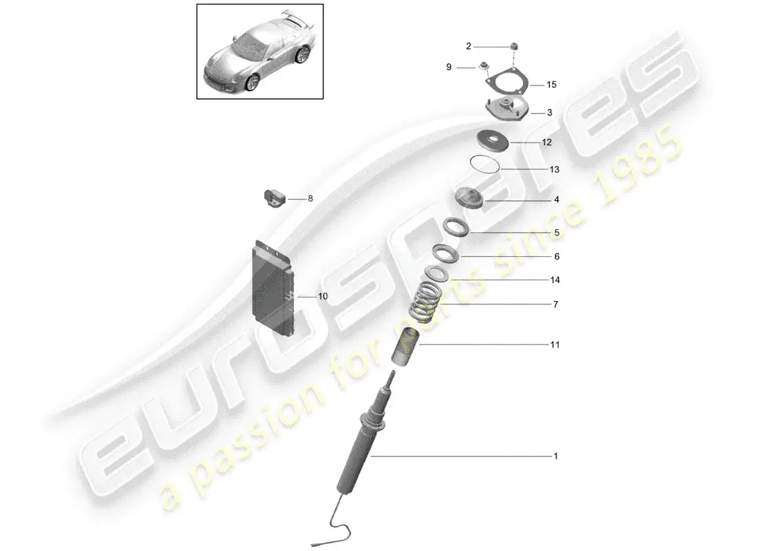 porsche 2016 (991-1 r/gt3/rs) amortiguador de vibraciones diagrama de piezas