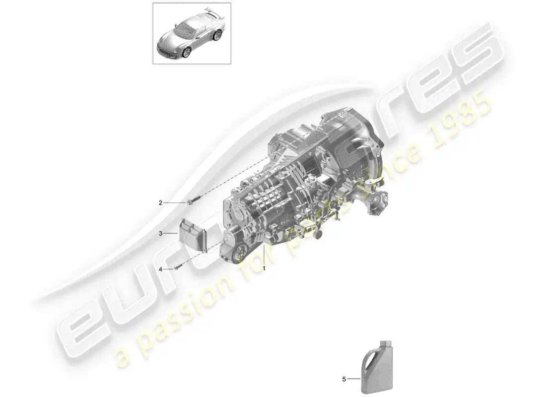 porsche 2020 (991-2 r/gt3/rs) manual gearbox diagrama de piezas
