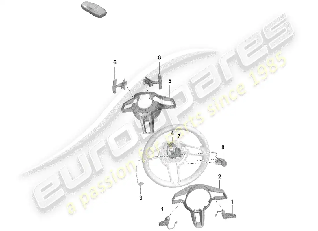 porsche 2019 (992-1) accesorios diagrama de piezas