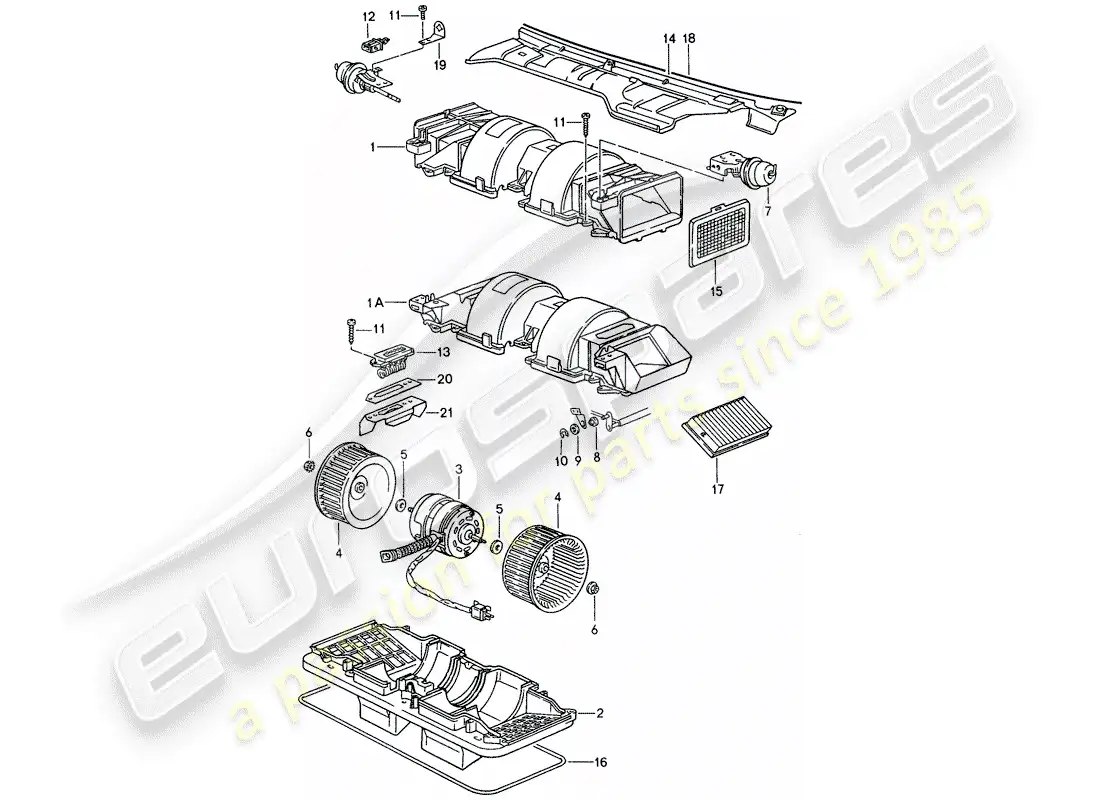 porsche 1994 (968) admirador diagrama de piezas