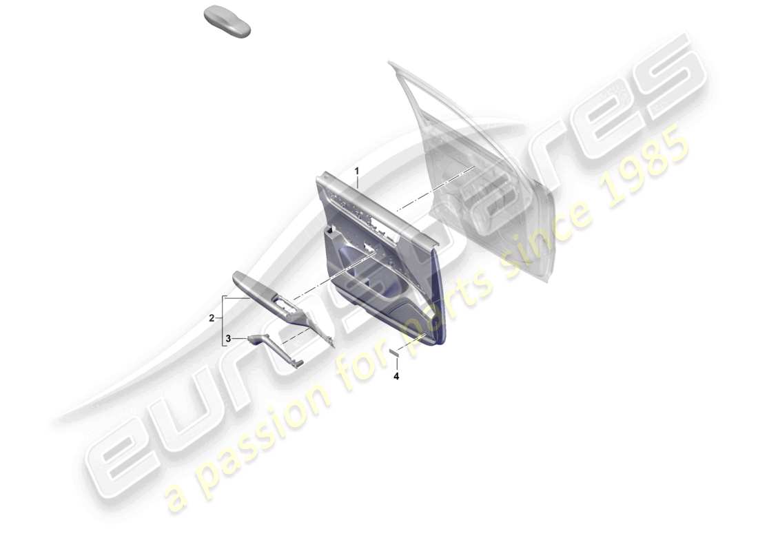porsche 2025 (cayenne e3 pa) paneles de revestimiento de puertas puertas delanteras para modelos con revestimiento de cuero sintético diagrama de piezas
