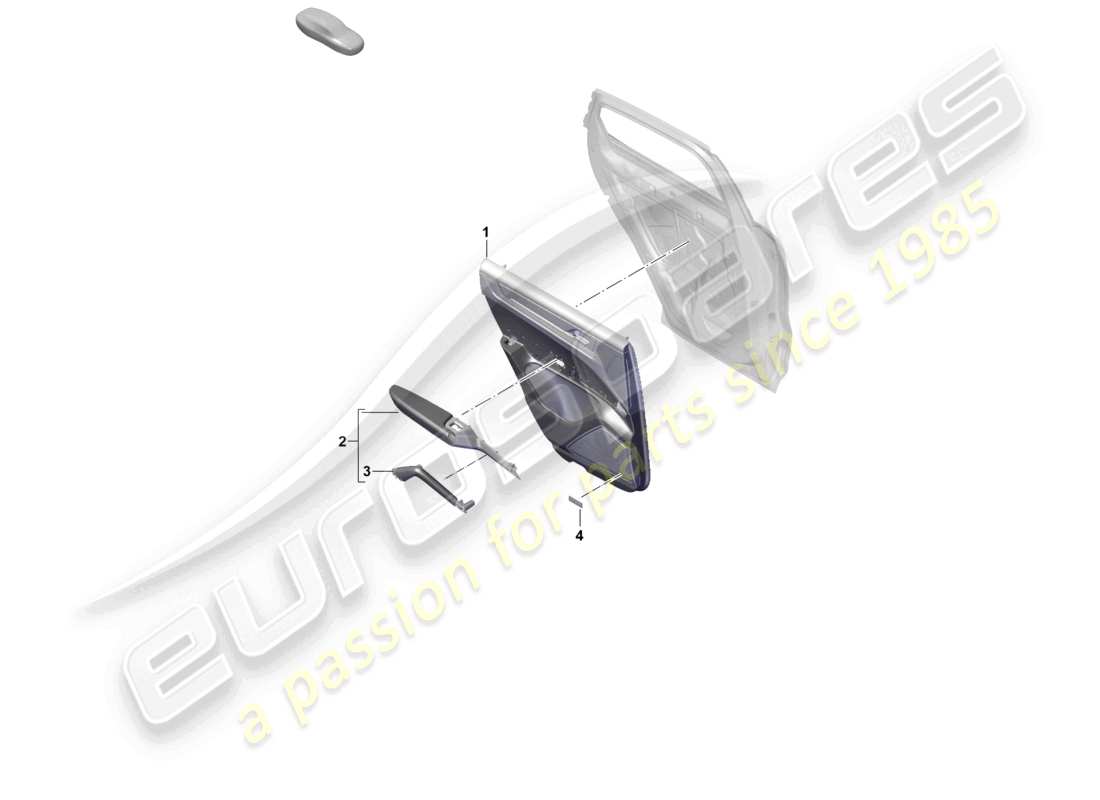 porsche 2025 (cayenne e3 pa) paneles de puerta puertas traseras para vehículos con equipamiento de cuero/dinamica diagrama de piezas