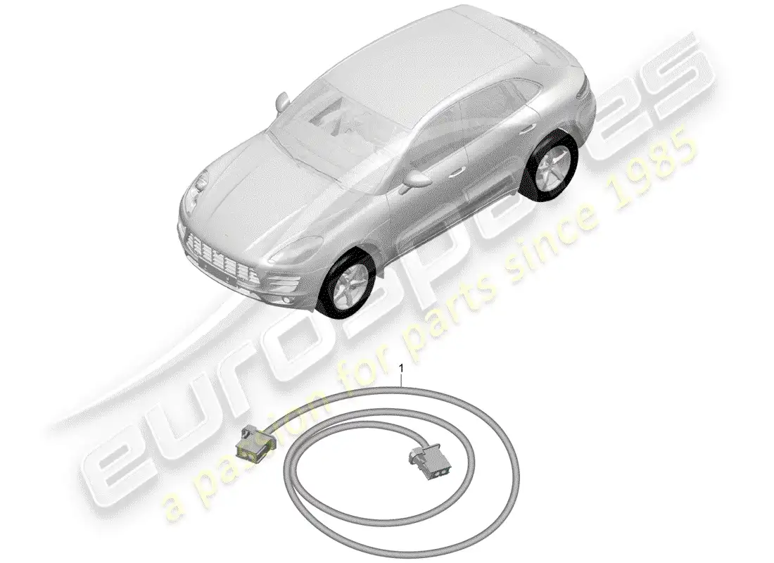porsche 2016 (macan) fibra óptica ligera diagrama de piezas