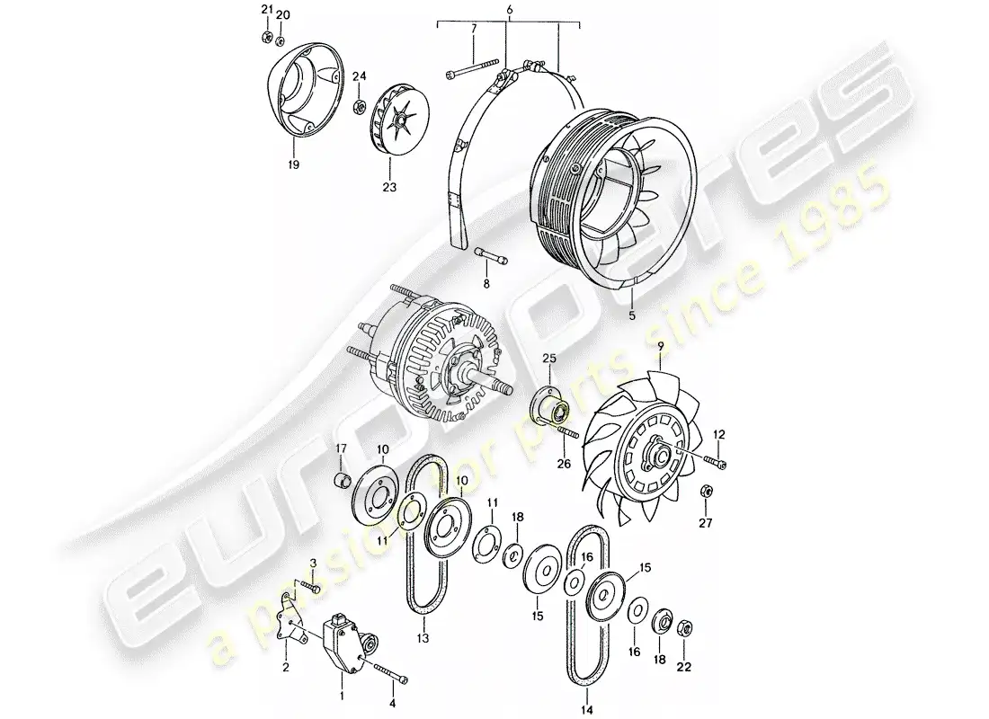 porsche 1996 (993) aire acondicionado diagrama de piezas