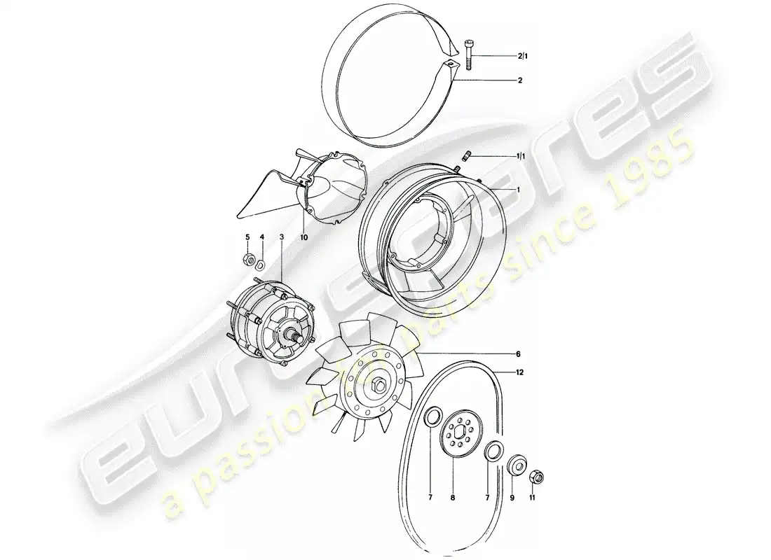 porsche 1976 (914) aire acondicionado diagrama de piezas