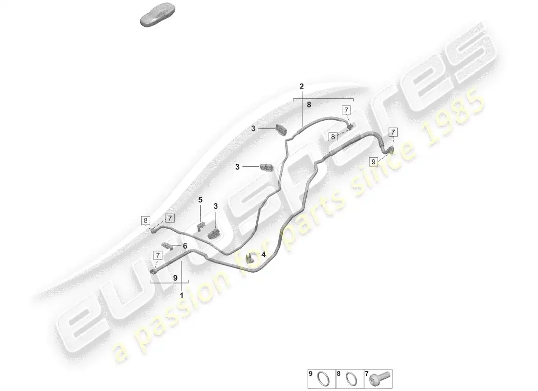porsche 2019 (992-1) aire acondicionado diagrama de piezas