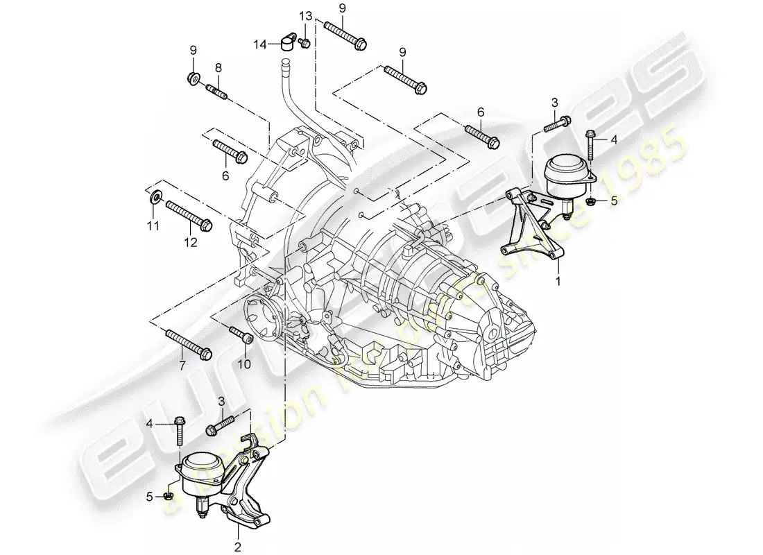 porsche 2006 (987 cayman) tiptronic diagrama de piezas