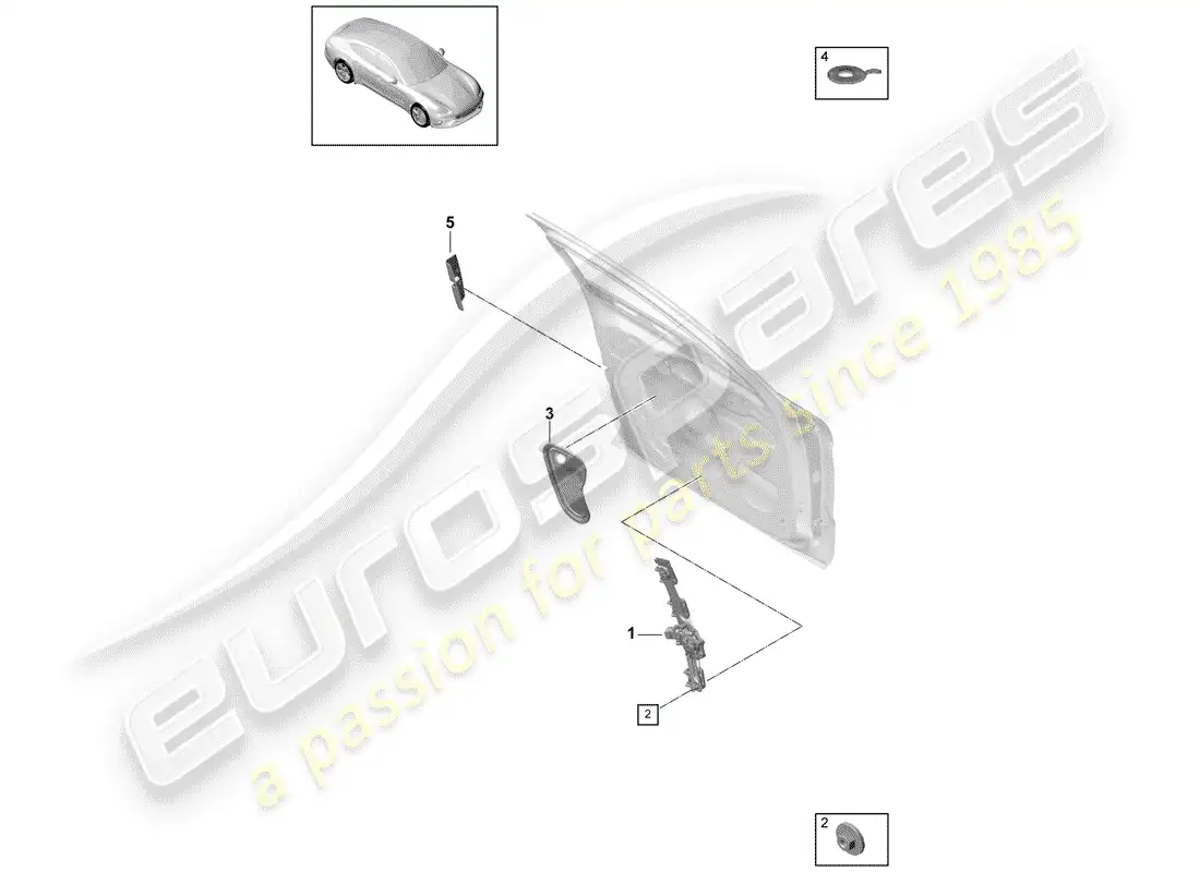 porsche 2017 (panamera 971-1) regulador de ventana diagrama de piezas