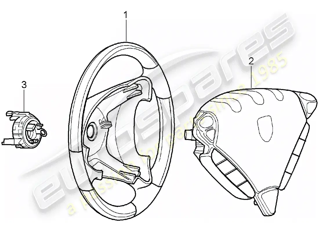 porsche 2013 (tequipment cayenne) volante diagrama de piezas