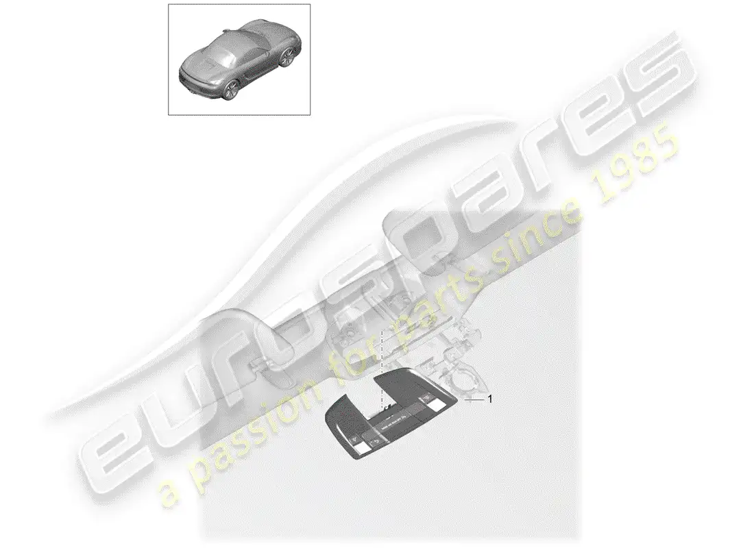 porsche 2012 (981 boxster) soporte diagrama de piezas