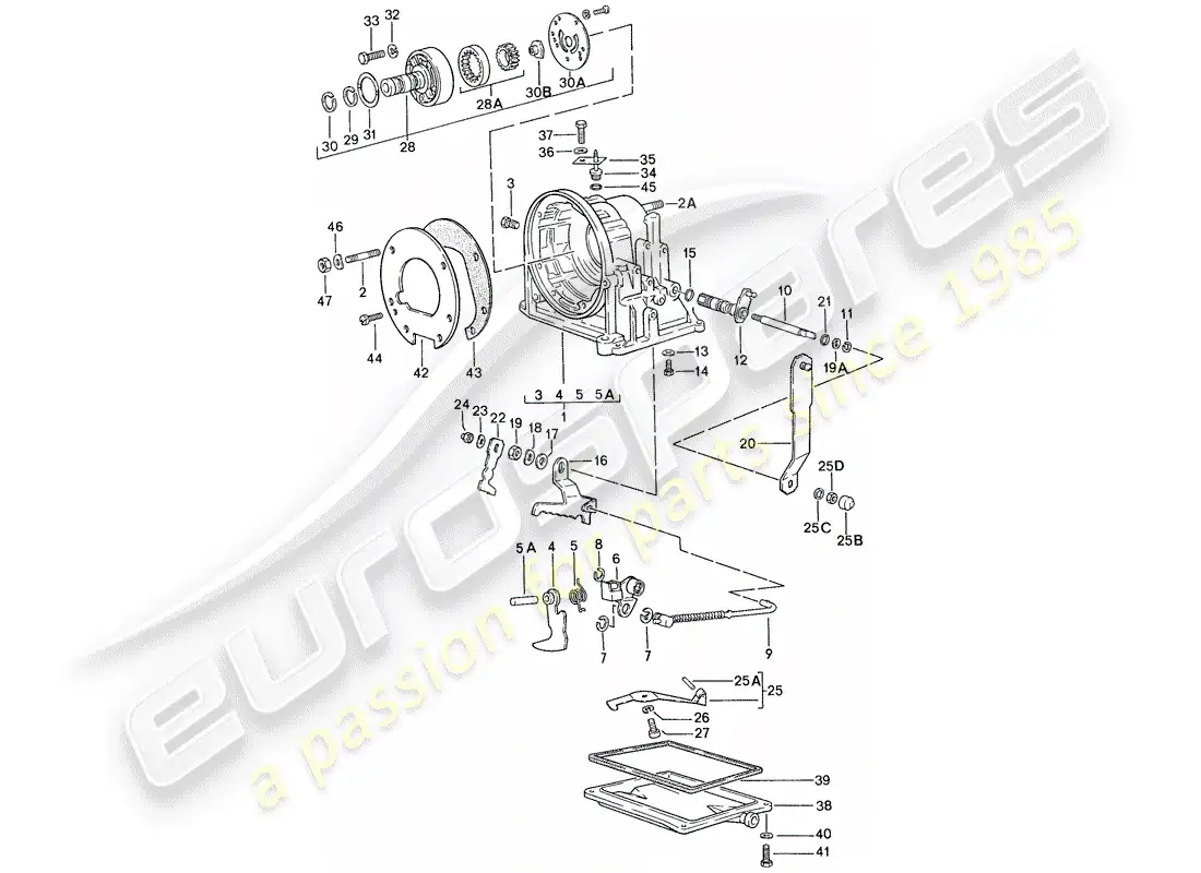 porsche 1990 (944) caja de transmisión - para - transmisión automática - d >> - mj 1989 diagrama de piezas