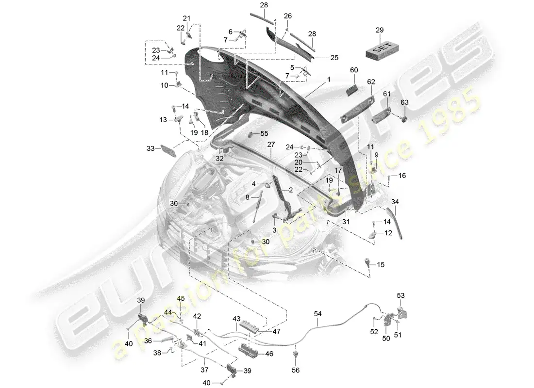 porsche 2016 (macan) cubrir diagrama de piezas