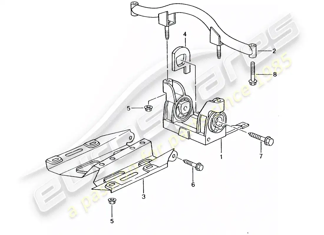 porsche 2003 (996 gt3) suspensión de la transmisión diagrama de piezas