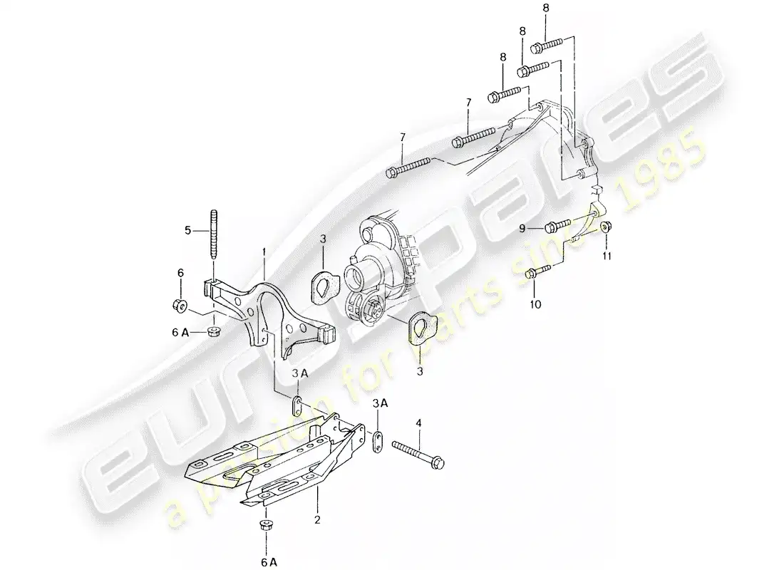 porsche 2001 (996) tiptronic - caja de cambios montaje - motor - d >> - mj 2001 diagrama de piezas
