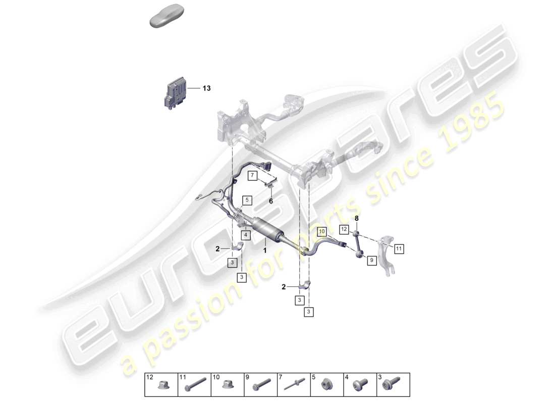 porsche 2024 (cayenne e3 pa) barra antivuelco diagrama de piezas