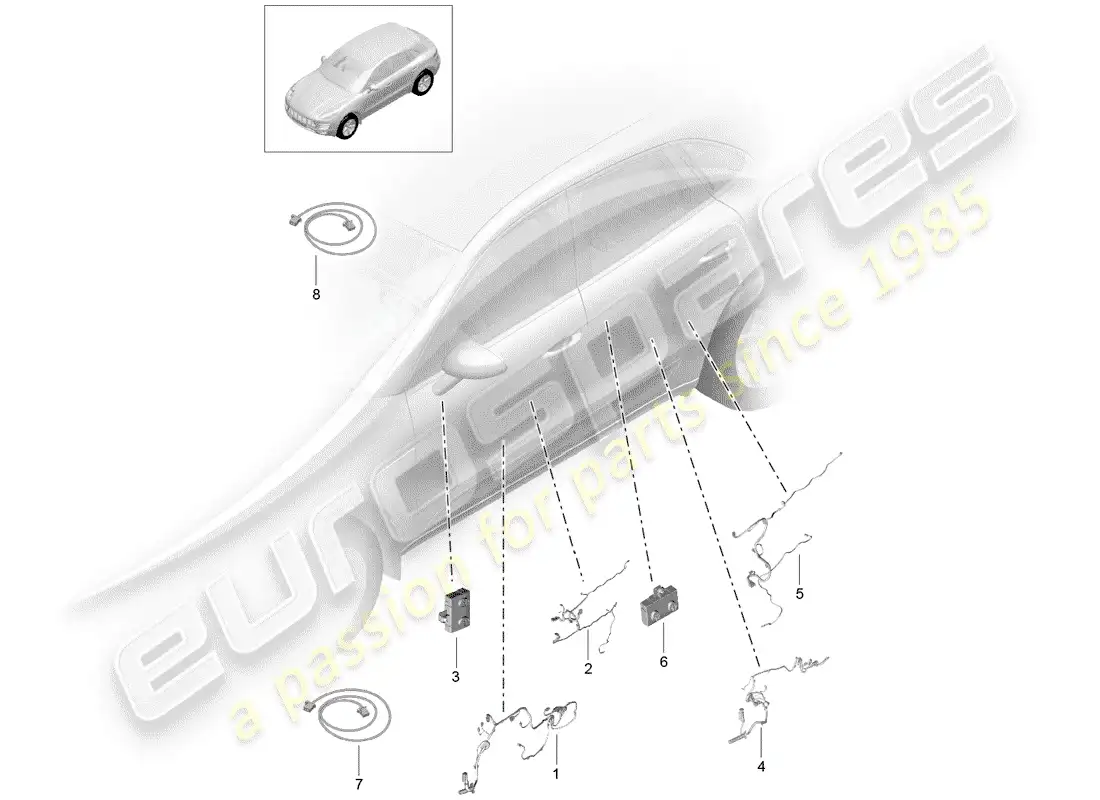 porsche 2015 (macan) aprovechar diagrama de piezas