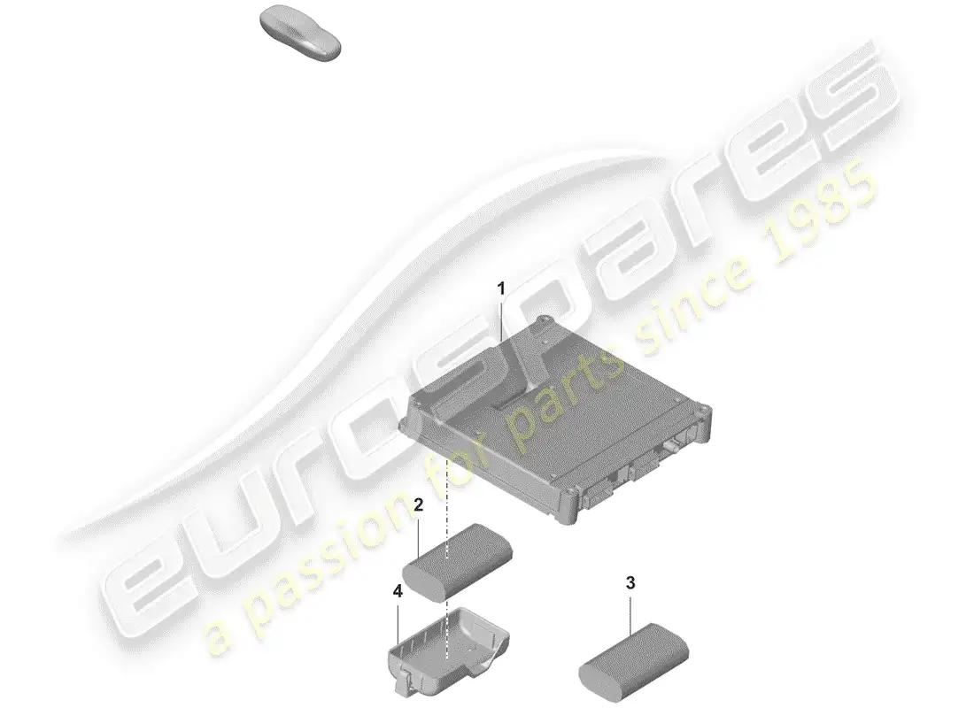 porsche 2020 (992-1) unidad de control para emergencia. llamar diagrama de piezas