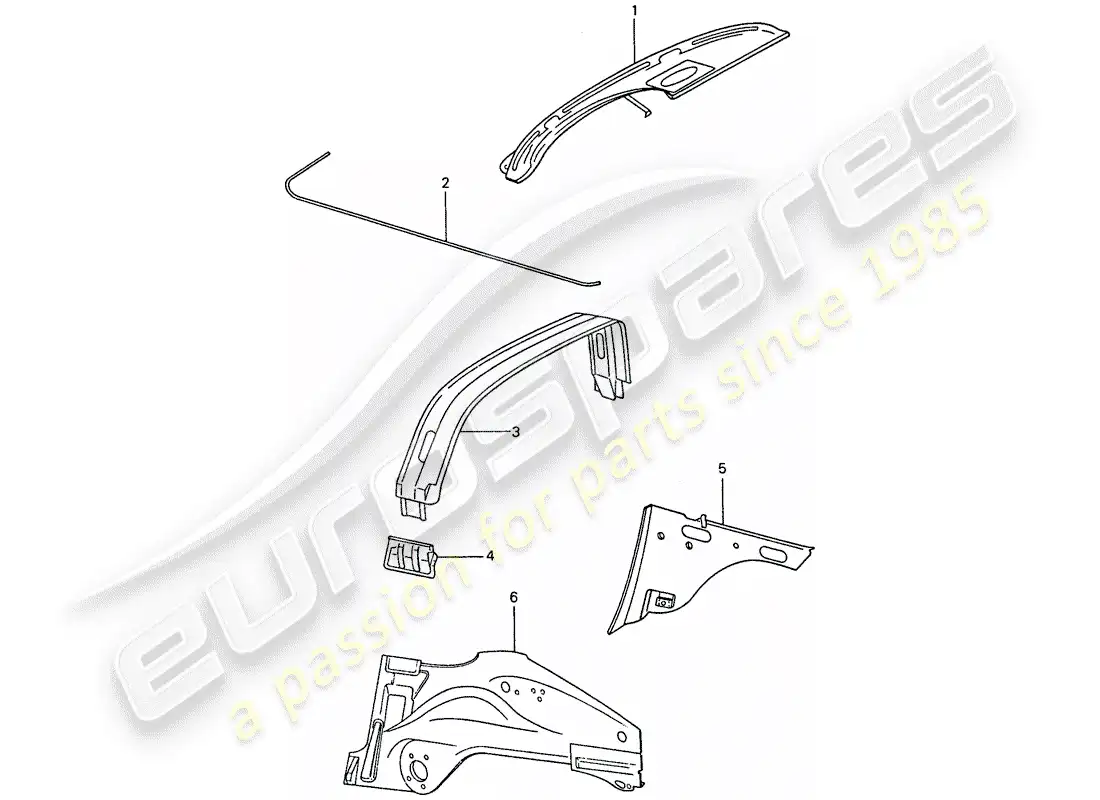 porsche 1975 (911) panel interior diagrama de piezas