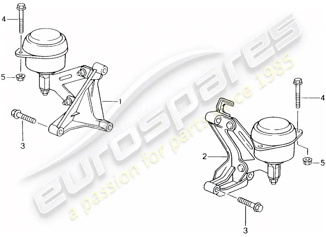porsche 2004 (986 boxster) tiptronic - soporte de caja de cambios diagrama de piezas