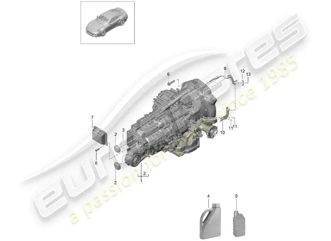 porsche 2015 (991-1 turbo) - pdk - diagrama de piezas