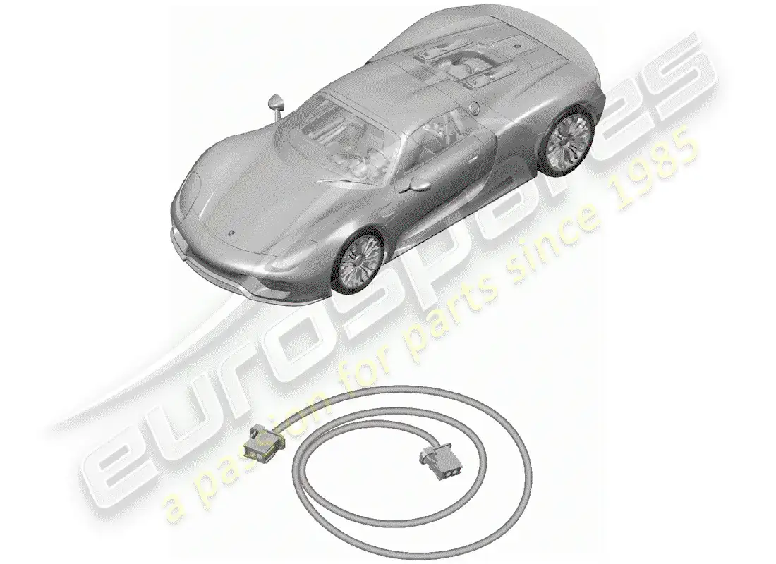 porsche 2015 (918 spyder) cableando arneses diagrama de piezas