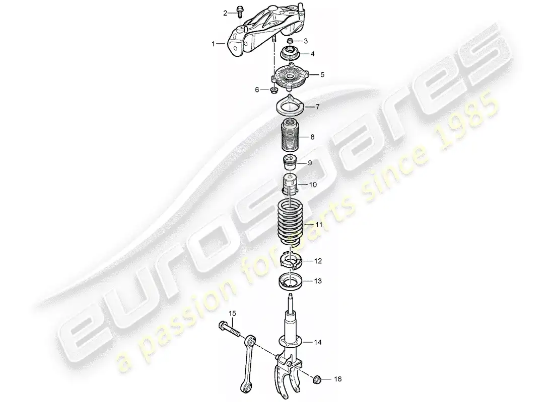 porsche 2006 (cayenne e1 9pa) suspensión diagrama de piezas