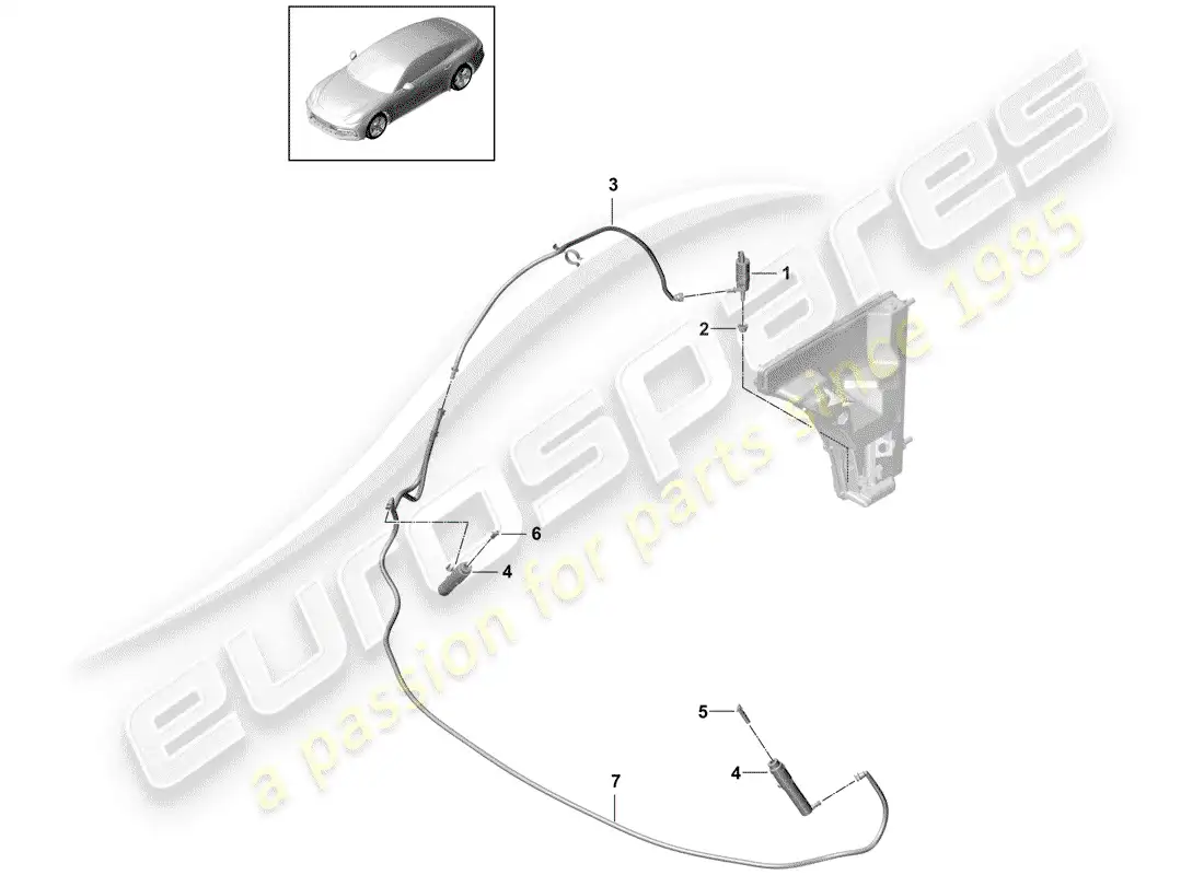 porsche 2019 (panamera 971-1) sistema arandela diagrama de piezas