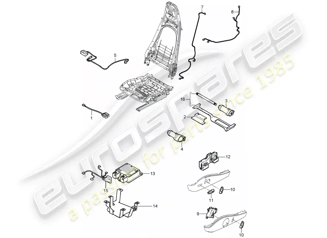 porsche 2009 997-2 turbo / gt2 cableando arneses diagrama de piezas
