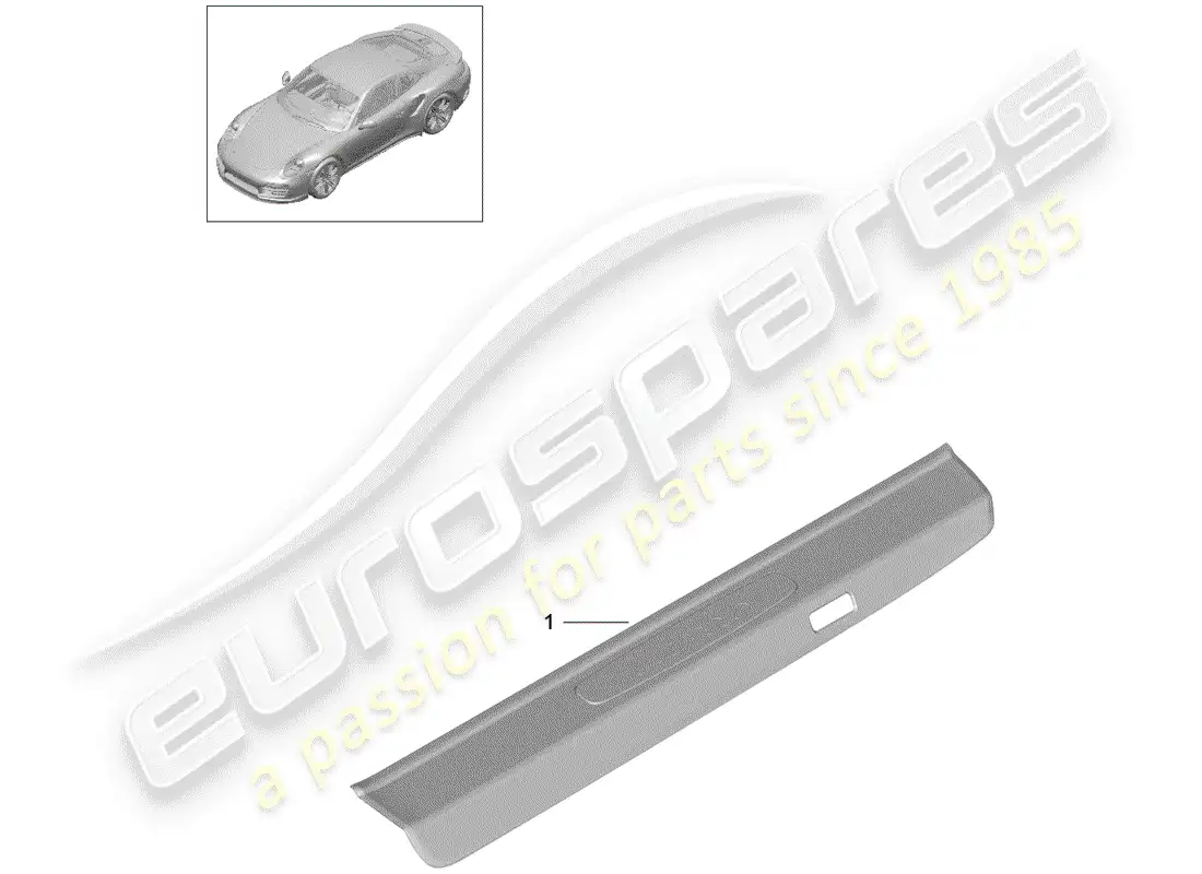 porsche 2014 (991-1 turbo) placa de protección - panel de umbral diagrama de piezas