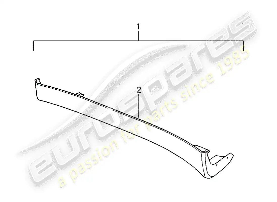 porsche 1990 (tequipment) moldura de larguero diagrama de piezas